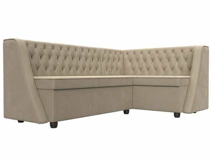 Кухонный угловой диван Лофт бежевого цвета правый угол - лучшие Угловые диваны в INMYROOM