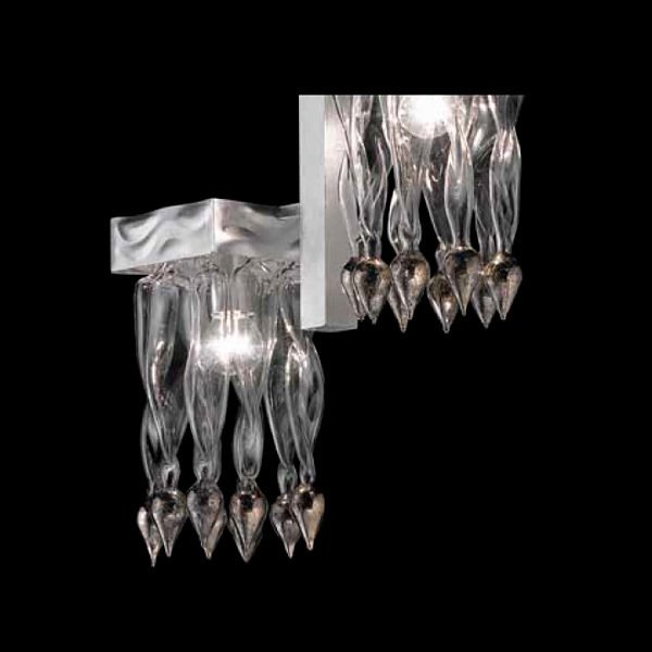 Подвесной светильник Lamp di Volpato Patrizia Alaska с декорированными спиралями из прозрачного стекла - купить Подвесные люстры по цене 91320.0