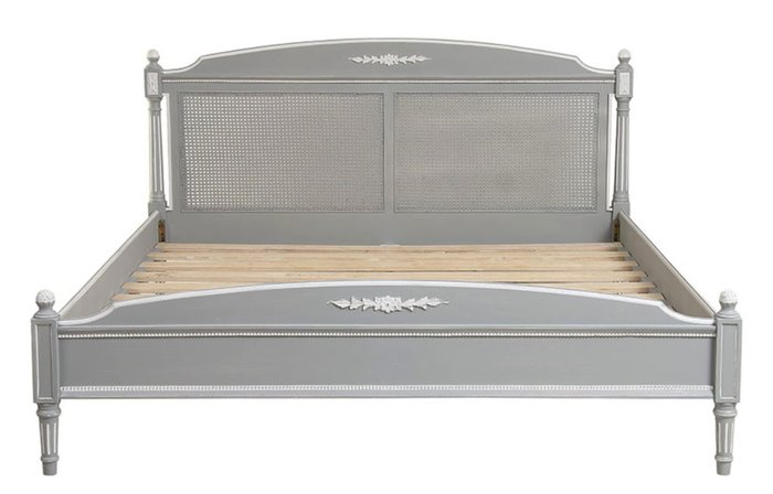 Кровать Людовик серого цвета 140х190  - лучшие Кровати для спальни в INMYROOM