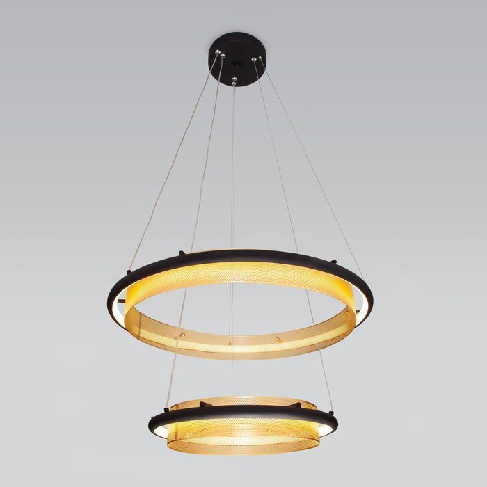 Умный подвесной светильник 90241/2 черный/ золото Smart - купить Подвесные светильники по цене 29900.0