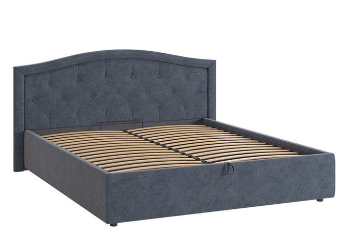 Кровать Верона 2 160х200 темно-синего цвета с подъемным механизмом - купить Кровати для спальни по цене 33680.0