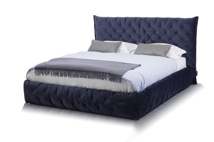 Кровать с подъемным меxанизмом Club 200х200 синего цвета