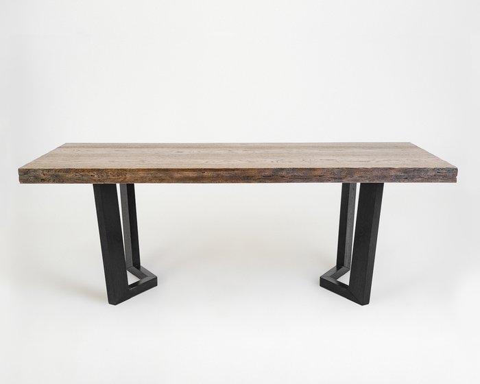 Обеденный стол Крафт темно-коричневого цвета - купить Обеденные столы по цене 99700.0