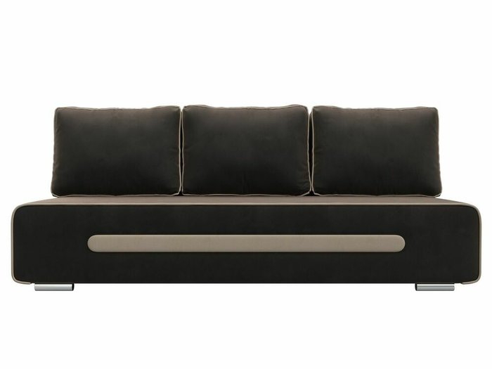 Прямой диван-кровать Приам коричневого цвета - купить Прямые диваны по цене 35999.0