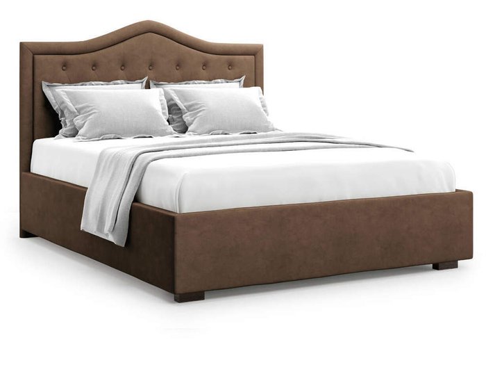 Кровать Tibr без подъемного механизма 180х200 шоколадного цвета - купить Кровати для спальни по цене 44000.0