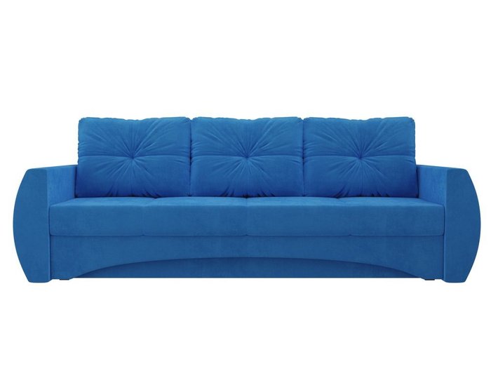 Прямой диван-кровать Сатурн темно-голубого цвета - купить Прямые диваны по цене 42990.0