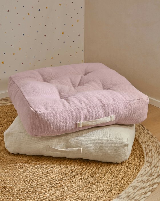 Подушка Sarit 60x60 из хлопка розового цвета  - лучшие Декоративные подушки в INMYROOM