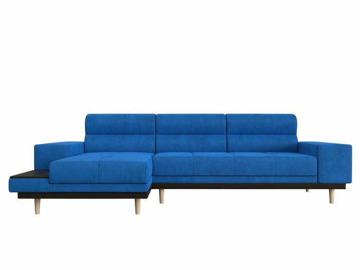 Угловой диван-кровать Леонардо голубого цвета левый угол - купить Угловые диваны по цене 49999.0