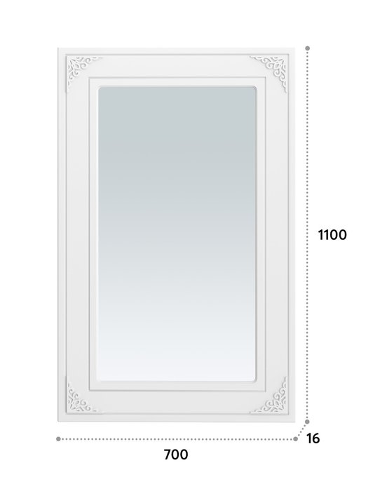 Зеркало настенное Ассоль белого цвета - лучшие Настенные зеркала в INMYROOM