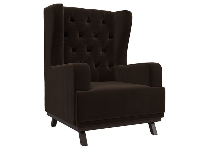 Кресло Джон Люкс темно-коричневого цвета
