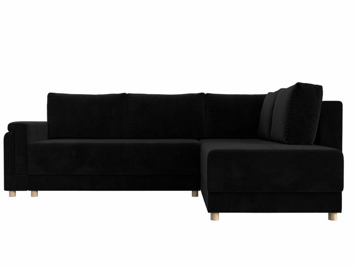 Угловой диван-кровать Лига 024 черного цвета правый угол - купить Угловые диваны по цене 69999.0