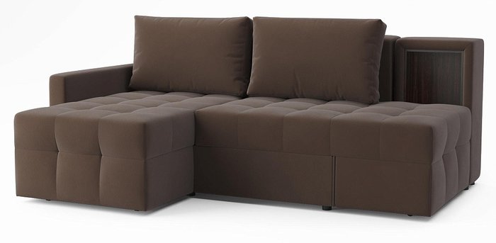 Угловой диван-кровать Кельн коричневого цвета левый Угловой диван-кровать Кельн коричневого цвета левый