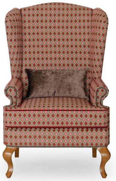 Кресло английское Биг Бен с ушками дизайн 22 на деревянных ножках - купить Интерьерные кресла по цене 37100.0