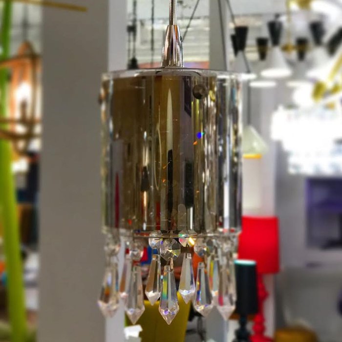 Подвесной светильник DeLight Collection Crystal Tube с прозрачными стеклянными пафонами - лучшие Подвесные люстры в INMYROOM