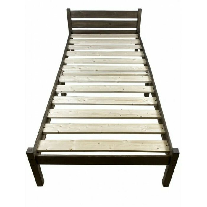 Кровать односпальная Классика Компакт сосновая 80х190 цвета венге - купить Кровати для спальни по цене 8426.0