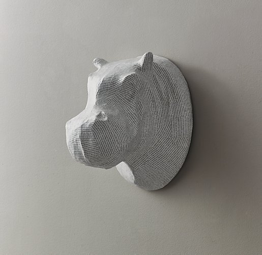 ДЕКОР ИЗ ПАПЬЕ-МАШЕ Голова бегемота - купить Декор стен по цене 13644