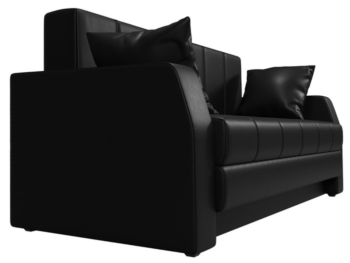 Прямой диван-кровать Малютка черного цвета (экокожа) - лучшие Прямые диваны в INMYROOM