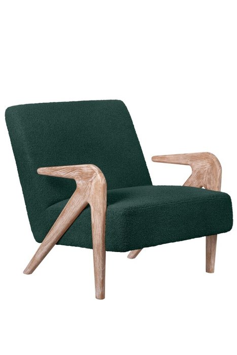 Кресло с пуфом Arrow Oak зеленого цвета - лучшие Интерьерные кресла в INMYROOM