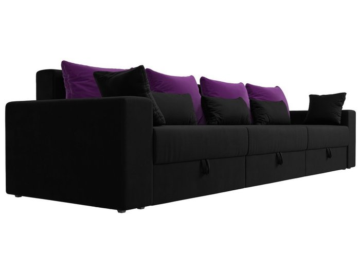 Прямой диван-кровать  Мэдисон Long  черного цвета - лучшие Прямые диваны в INMYROOM