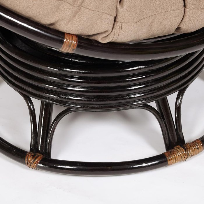 Кресло-качалка Papasan Antique brown черно-коричневого цвета - лучшие Садовые кресла в INMYROOM Кресло-качалка Papasan Antique brown черно-коричневого цвета - лучшие Садовые кресла в INMYROOM