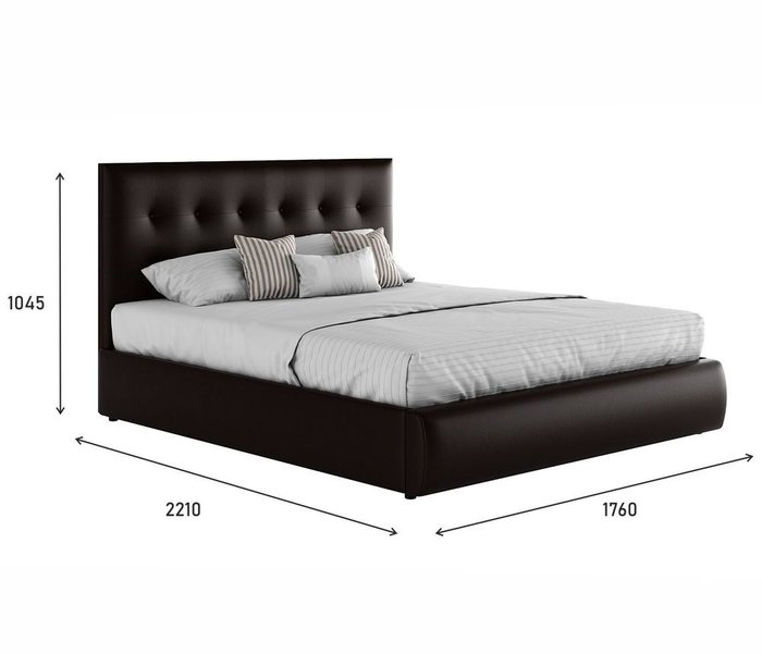 Кровать Селеста 160х200 с подъемным механизмом темно-коричневого цвет - купить Кровати для спальни по цене 21990.0