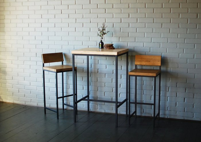 Барный стол Dub черно-коричневого цвета - лучшие Барные столы в INMYROOM