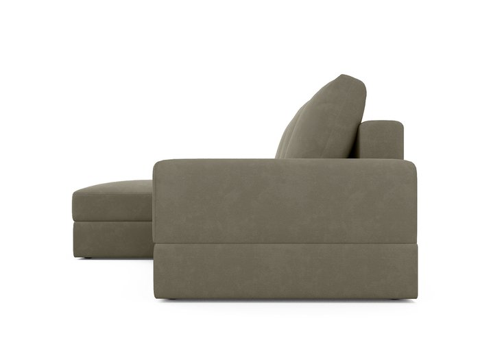 Угловой диван-кровать левый Elke бежево-серого цвета - лучшие Угловые диваны в INMYROOM