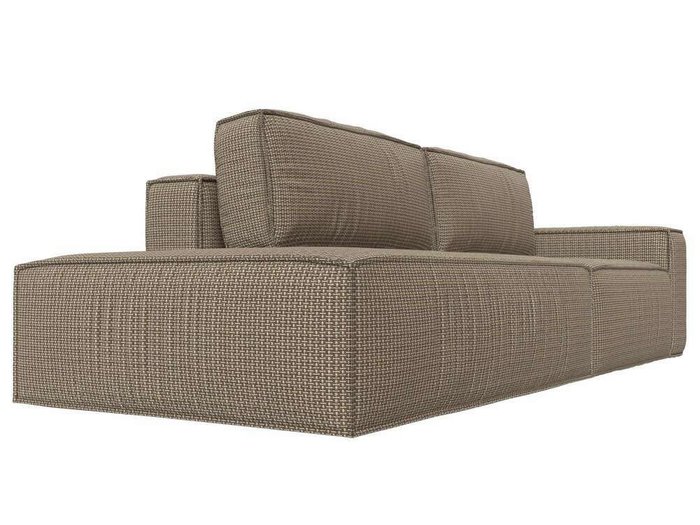 Прямой диван-крова Прага модерн бежево-коричневого цвета подлокотник справа - лучшие Прямые диваны в INMYROOM