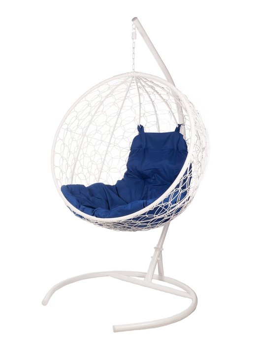 Кресло подвесное Kokos с синей подушкой