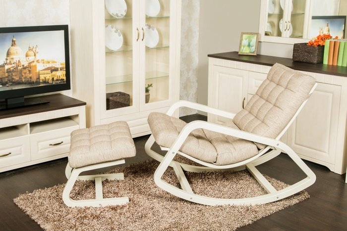 Кресло для отдыха Онтарио с белым каркасом - лучшие Интерьерные кресла в INMYROOM