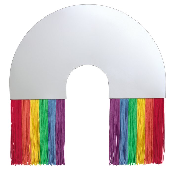 Зеркало настенное Rainbow с яркими тканевыми полосками