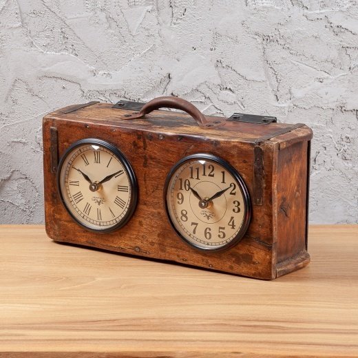 Часы настольные из антикварного дерева - купить Часы по цене 6700.0