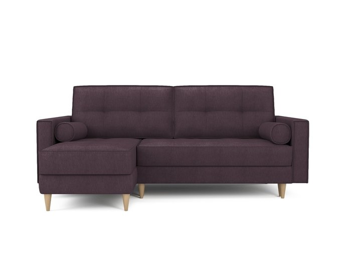 Угловой раскладной диван Отто  левый бледно-лилового цвета