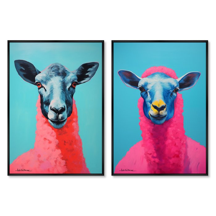 Набор из двух репродукций картин The Sheep, 2024г.
