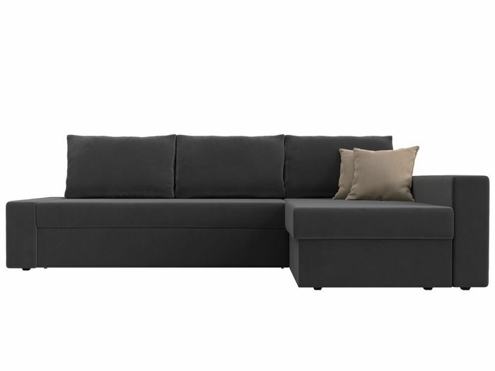 Угловой диван-кровать Версаль серого цвета правый угол - купить Угловые диваны по цене 47999.0
