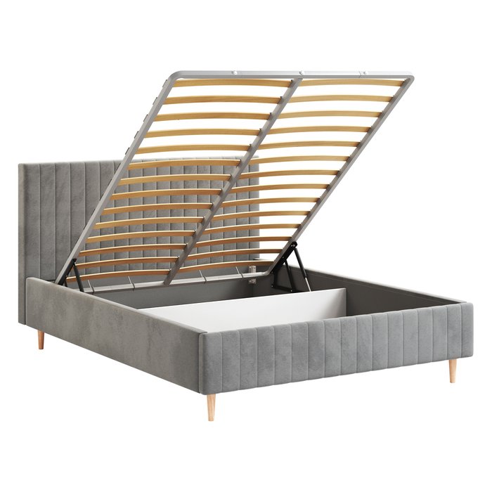Кровать Афина 140х200 серого цвета с подъемным механизмом - лучшие Кровати для спальни в INMYROOM
