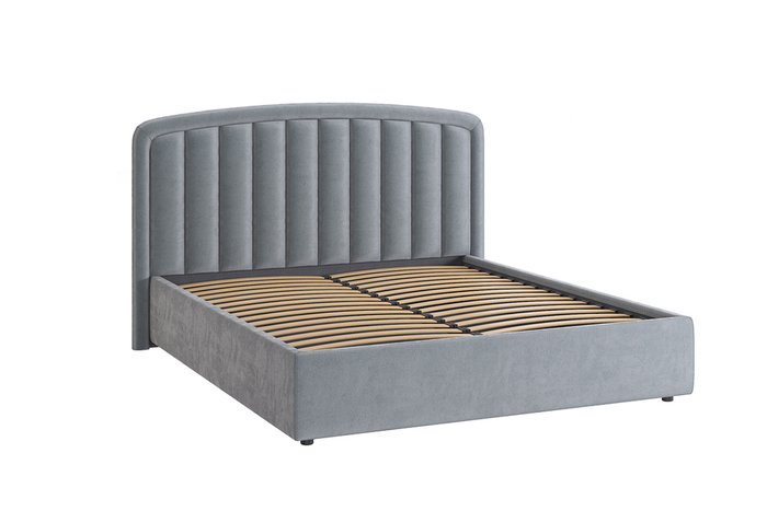 Кровать Сиена 2 160х200 серого цвета без подъемного механизма  - лучшие Кровати для спальни в INMYROOM