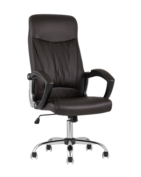 Офисное кресло Top Chairs Tower темно-коричневого цвета