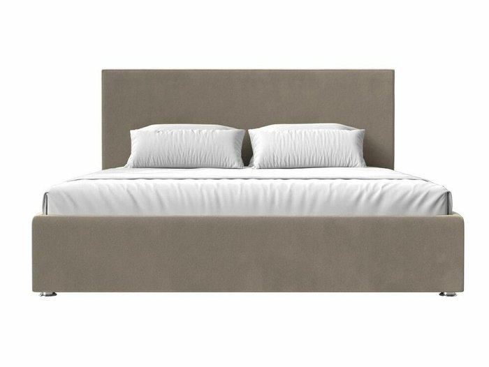 Кровать Кариба 200х200 бежевого цвета с подъемным механизмом - купить Кровати для спальни по цене 83999.0