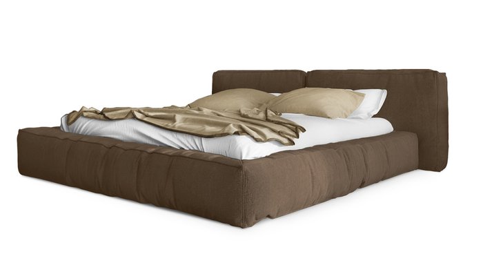 Кровать Латона-3 140х200 темно-коричневого цвета