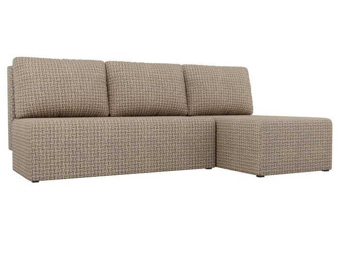 Угловой диван-кровать Поло коричневого цвета