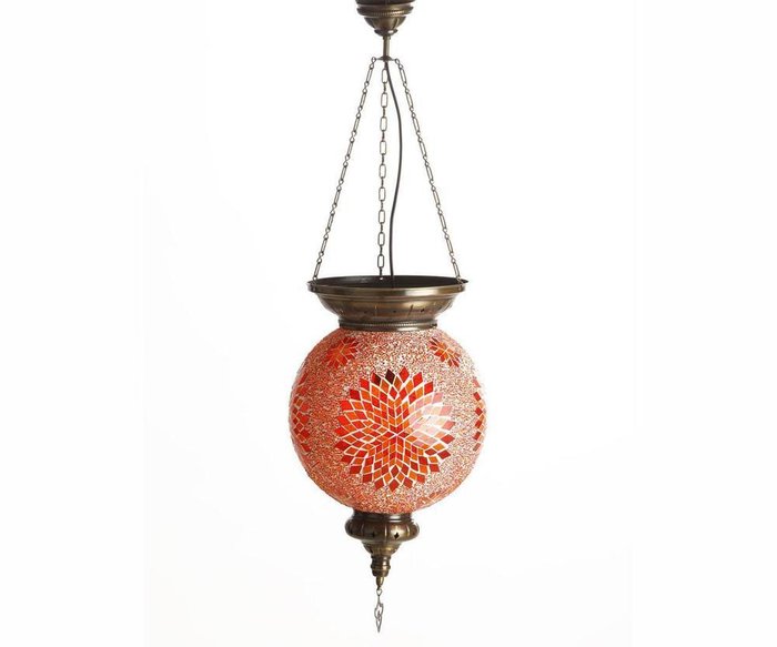 Подвесной светильник Марокко с оранжевым плафоном
