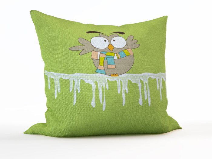 Декоративная подушка: Зимняя сова
