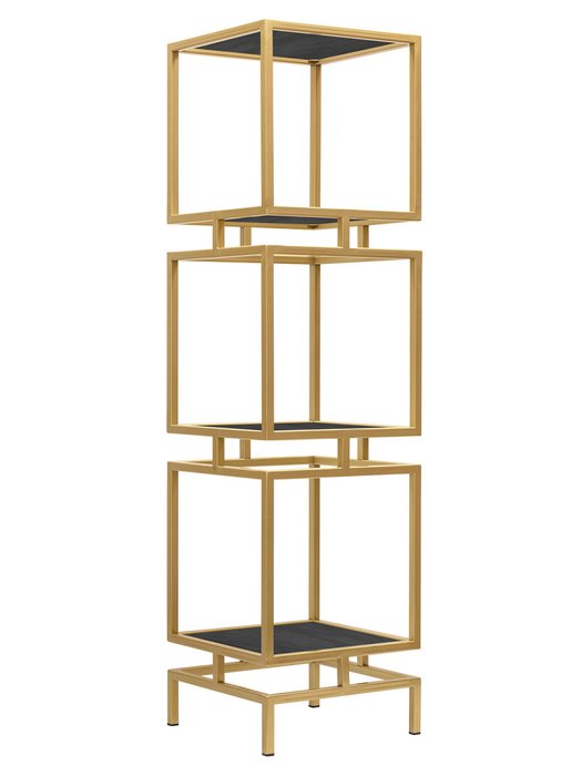 Стеллаж Cubic-3 золотого цвета