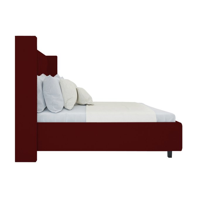 Кровать Wing-2 Велюр Красный 180x200 - купить Кровати для спальни по цене 102000.0