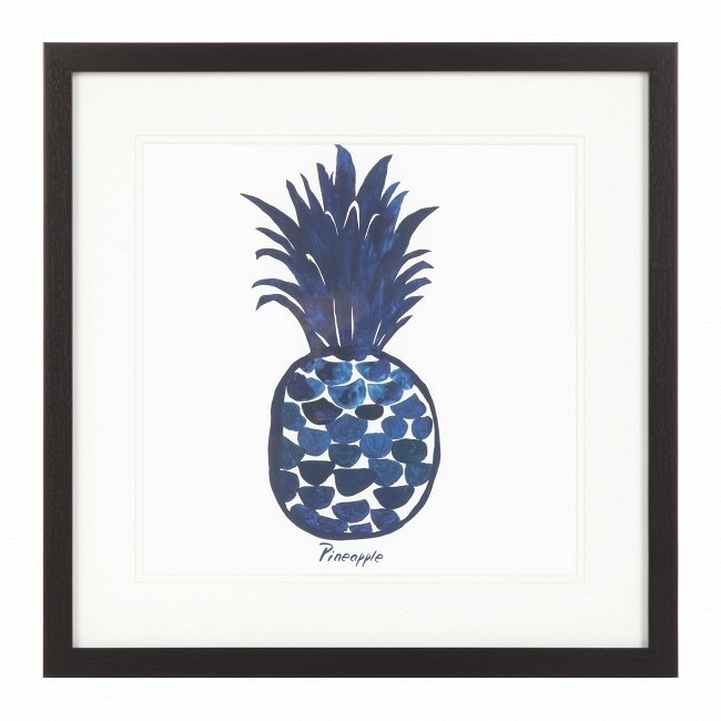 Квадратный постер Blue Pineapple в раме 