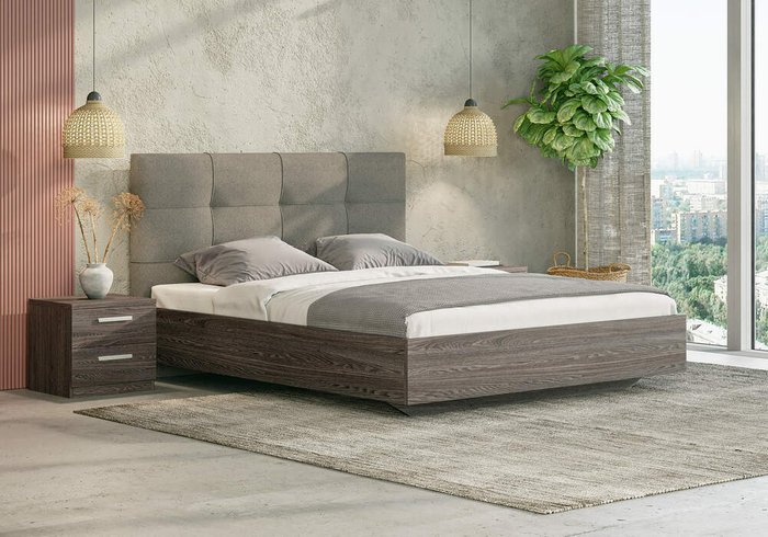 Кровать Victoria 180х200 с изголовьем цвета марсала без основания и подъемного механизма  - лучшие Кровати для спальни в INMYROOM