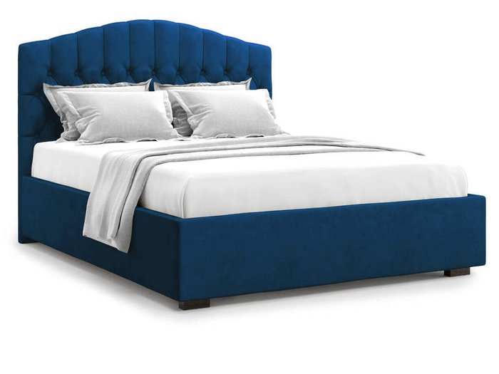Кровать Lugano без подъемного механизма 160х200 синего цвета - купить Кровати для спальни по цене 38000.0