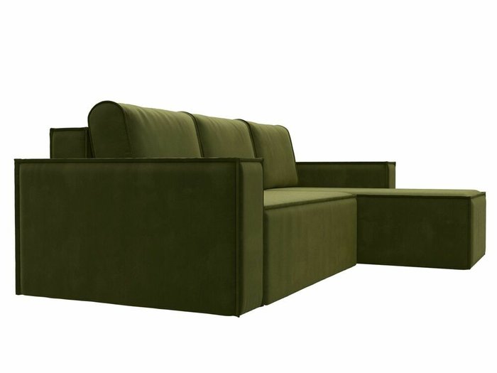 Угловой диван-кровать Куба зеленого цвета правый угол - лучшие Угловые диваны в INMYROOM