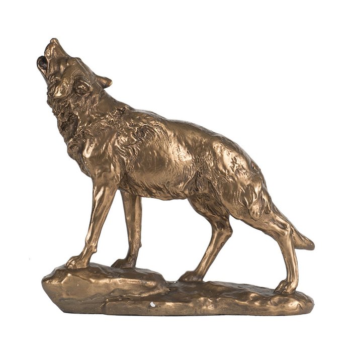 Статуэтка Волк золотого цвета - купить Фигуры и статуэтки по цене 5050.0